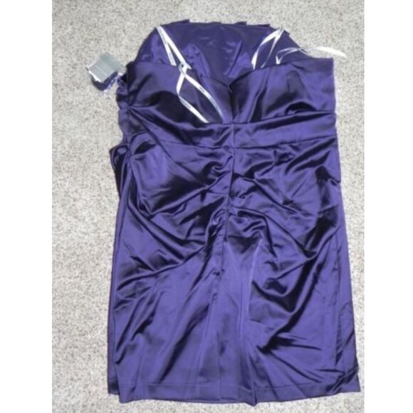 Davids Bridal Dress Plus Size 24 Lapis Purple NWT - Picture 2 of 3